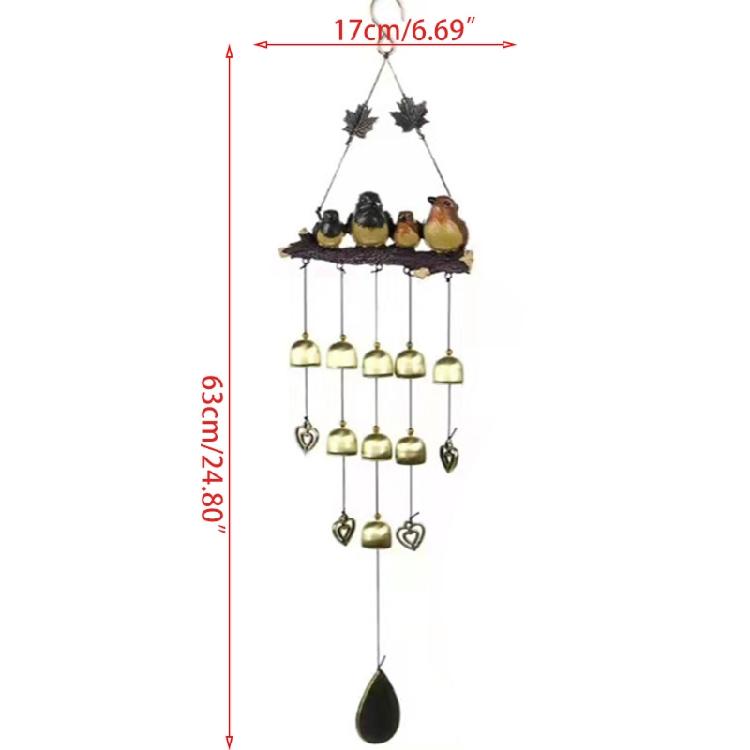 Garden Bird Hanging Metal Heart Decoration Unique Wall Decoration Easy Installation For Balcony Decoration