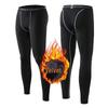 Men's Fleece-Lined Sports Tights: Warm, High-Elasticity, Quick-Dry Base Layer for Running, Basketball, and Training.