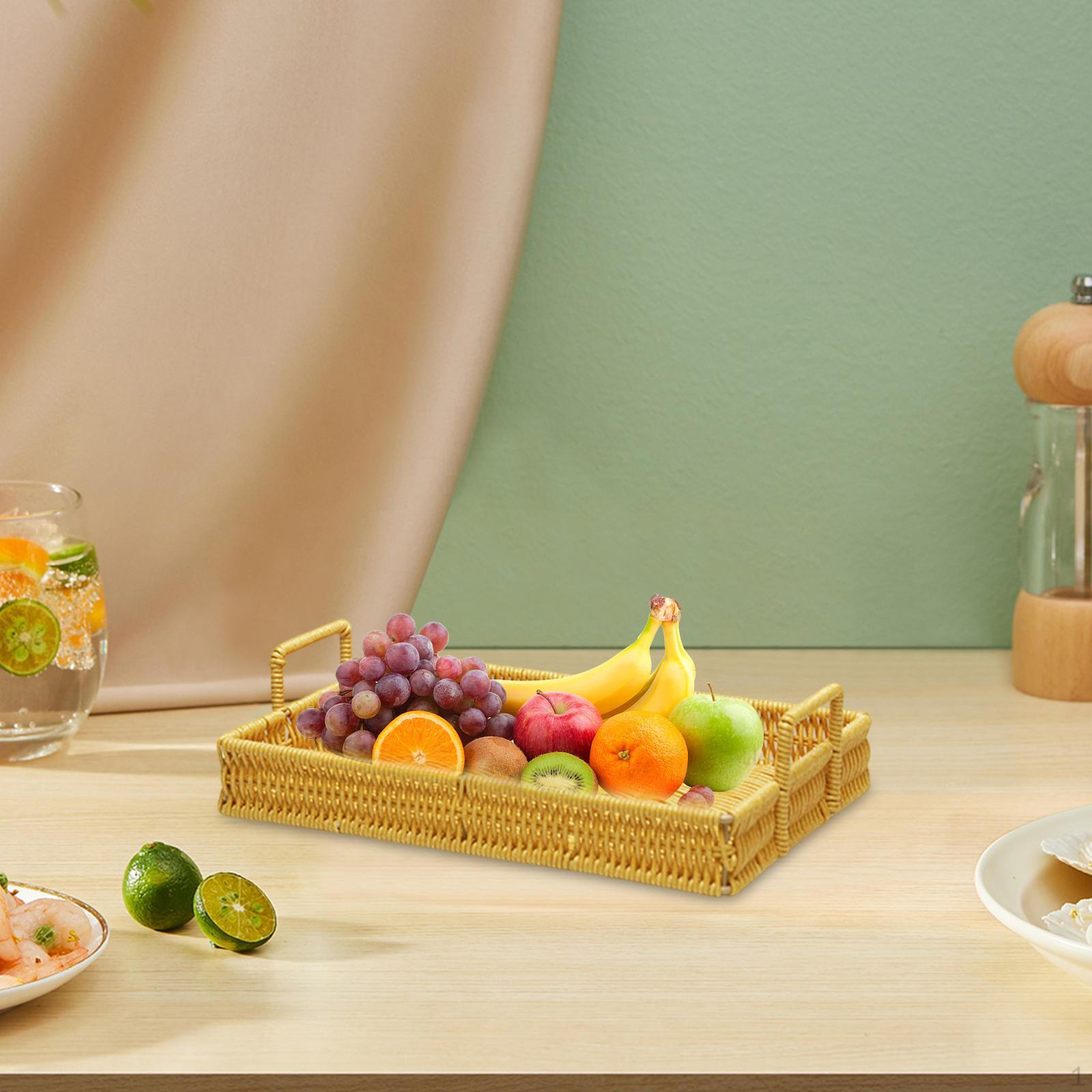 

Поднос ручной работы для сервировки и хранения, идеальная чайная косметика Small жёлтый