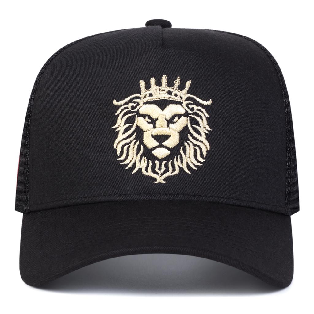 Herren Mexikanische Flagge König der Löwen Bestickte Baseballkappe Mesh-Hut Outdoor Verstellbar Sonnenschutz Freizeit Hut Frühling Herbst Reise Tourismus Strandurlaub