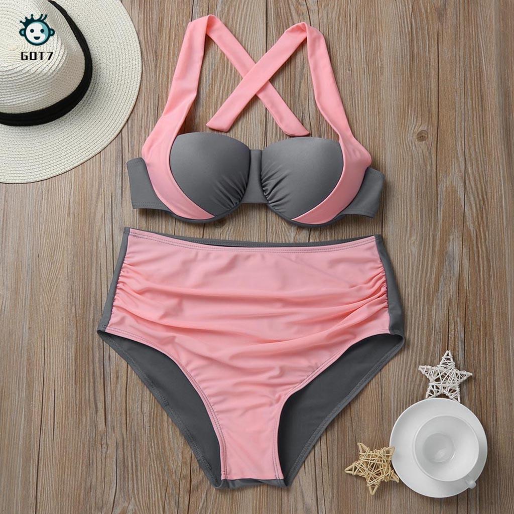 Buy Womens High Waist Bathing Suit Swimwear Padded Pushup Bikini Set Swimsuit at affordable
