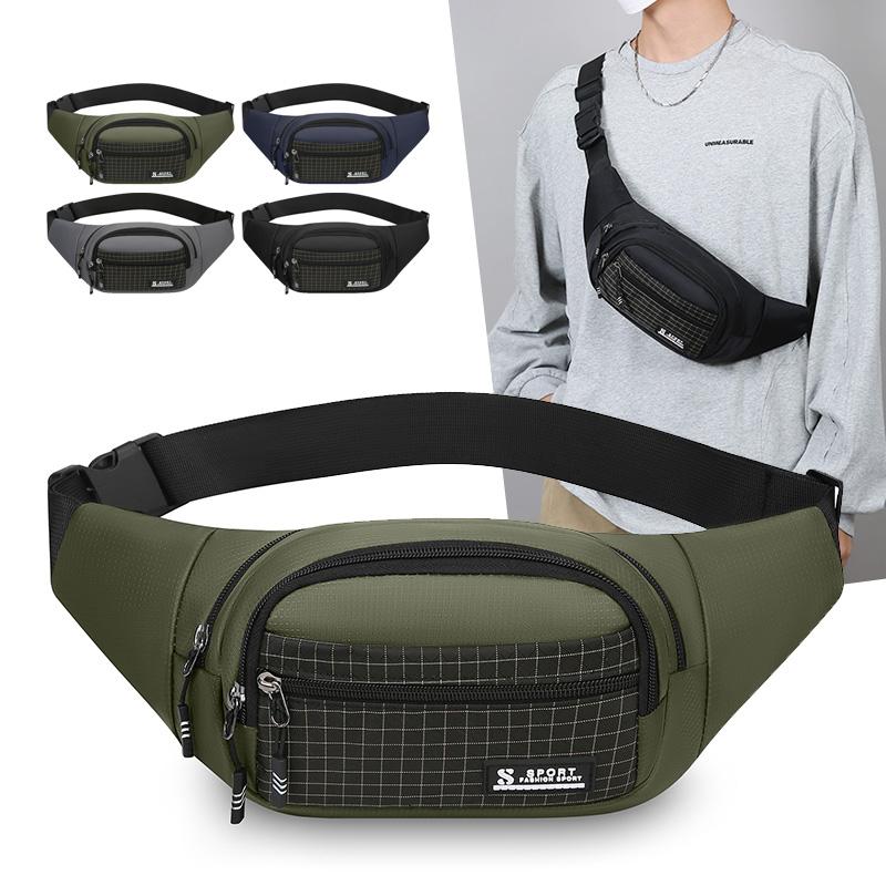Unisex Large Capacity Fitness Waist Pack Portable Anti Theft Ultra Thin Small Chest Bag Sports Outdoor Leisure Running Waist Bag