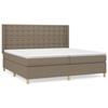 Maison Exclusive - Sommier à lattes de lit avec matelas Taupe 200x200 cm Tissu