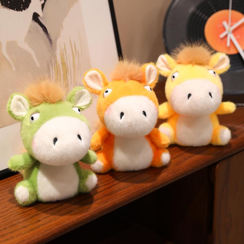 Brinquedo de Pelúcia Cavalo Pequeno de Desenho Animado Fofo Boneca de Animal de Pelúcia Macia Decoração para Casa Mascote Ano Chinês Presentes para Crianças 2026