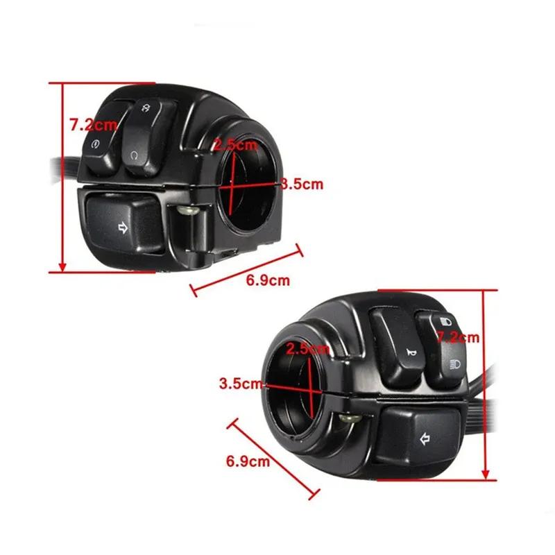 Motorcycle 1" Handlebar Control Switch 25mm Handle Bar Turn Signal Switch For Harley Sporster XL 96-13 Softail 96-10 Dyna 96-11