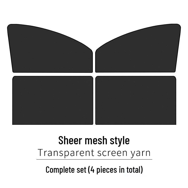 Magnetic Car Window Sunshade & Mosquito-Proof Mesh Curtain