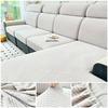 Jacquard Sofa Cover Adjustable Removable Sofa Seat Cushion Cover Polar Fleece Stretch Washable L Shape Corner Sofa Slipcovers