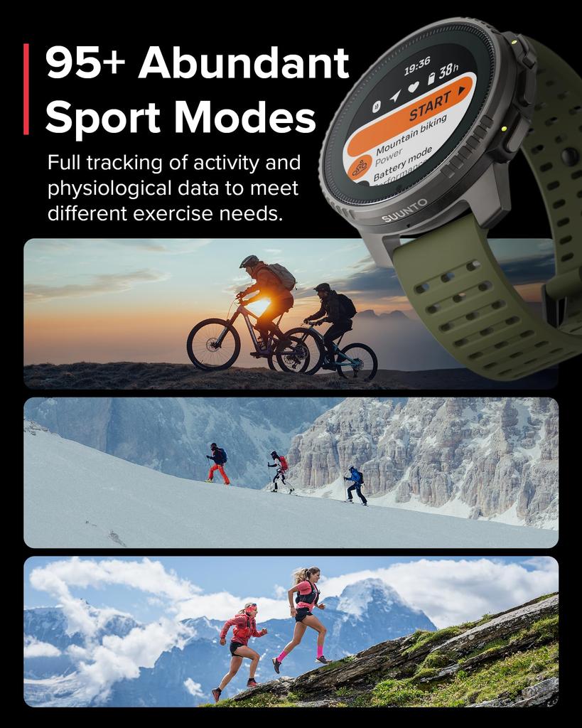 Suunto Vertical Titanium Solar Forest Smartwatch SS050859000 GPS Altimeter Barometer Long Battery Life