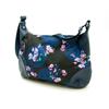 Savoy Women's Floral Monogram Logo Shoulder Bag, SM202501 (Blue)