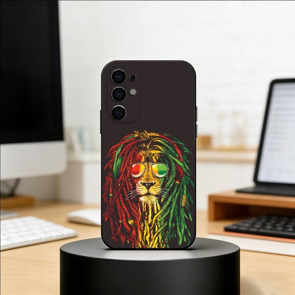 J-Jamaica Bob M-Marley Lion Phone Case For Samsung S25,S24,S21,S22,S23,S30,Ultra,S20,Plus,Fe,Lite,Note,10,Black Cover