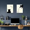 Picasso Katzen- und Kükenbilder, Set of 2, Kunsttafel, Katze fängt einen Vogel, Kunsttafel, Kunstrahmen, Modernes Poster, Dekoratives Gemälde, Leinwand, Dekorativ