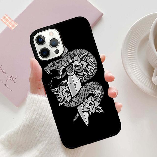 Autumu Snake Illustration Art Phone Case Cover for iPhone 17 Air 16 16e 15 12 11 13 14 Pro Max Apple Plus Coque