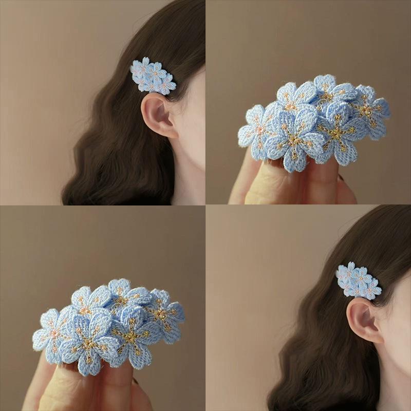 Fabric Irregular Flower Hairpin Fashion Sweet Early Spring Accessories BB Clip Small Fresh Bangs Side Clip Hair Accessories Women