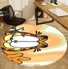 Garfield Desenli Yuvarlak Halı, İç/Dış Mekan Paspası, Piknik, Oyun Odası, Yatak Odası, Ofis, Oturma Odası, Ev Dekorasyonu Halısı, Doğum Günü Hediyesi