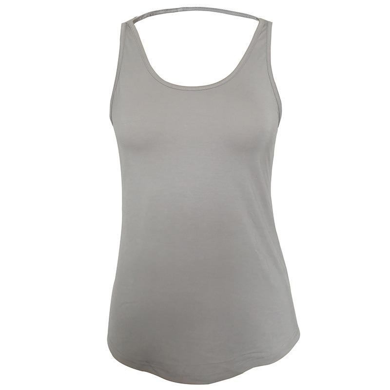 Women Loose Fit Halter Neck Backless Sleeveless Yoga Top