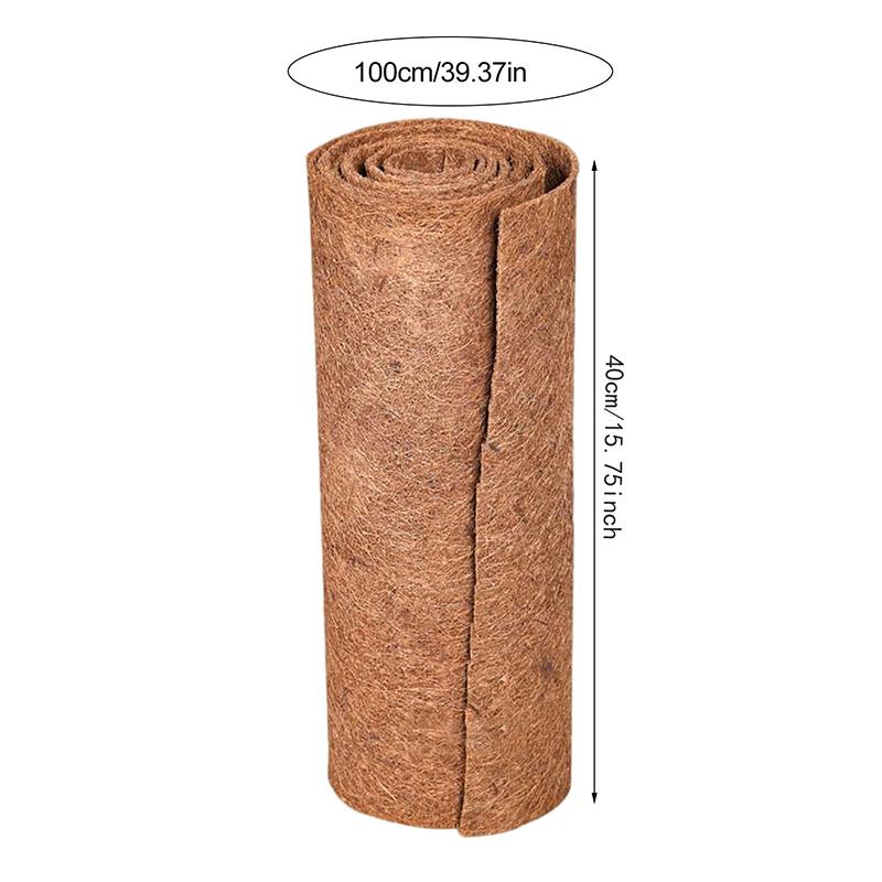 Coconut Coir Liner Sheet Coco Plant Fiber Roll Naturlig Reptil Teppe Matte Reptil Sengeutstyr Isolasjon Urtepottekurv