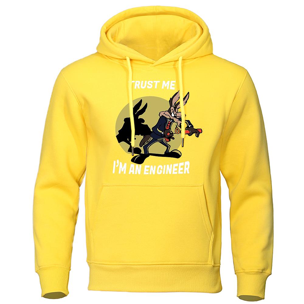 Εμπιστευτείτε Με Είμαι Μηχανικός Μπλούζες με Κουκούλα Ανδρικές Καθαρό Φλις Καθημερινά Ρούχα Στρογγυλή Λαιμόκοψη Μηχανική Μπλούζα με Κουκούλα