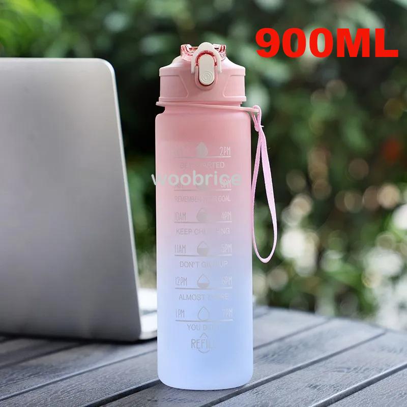 Borraccia sportiva per corsa Borraccia da 2 litri motivazionale con adesivi segnatempo Bicchieri di plastica riutilizzabili portatili