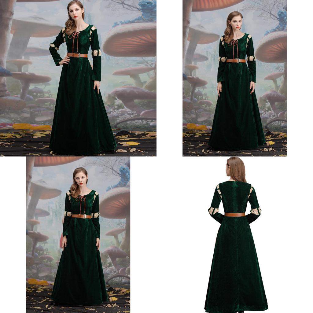 Disney Brave Merida Princess Costume Adult Dress High Quality Cosplay Suit For Halloween Party