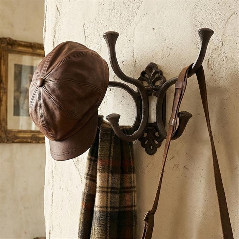 Practical Wall Mounted 3 Hook Hanger For Clothes Storage Clothing Key Coat Organizer For Entryway Closet Or Offices