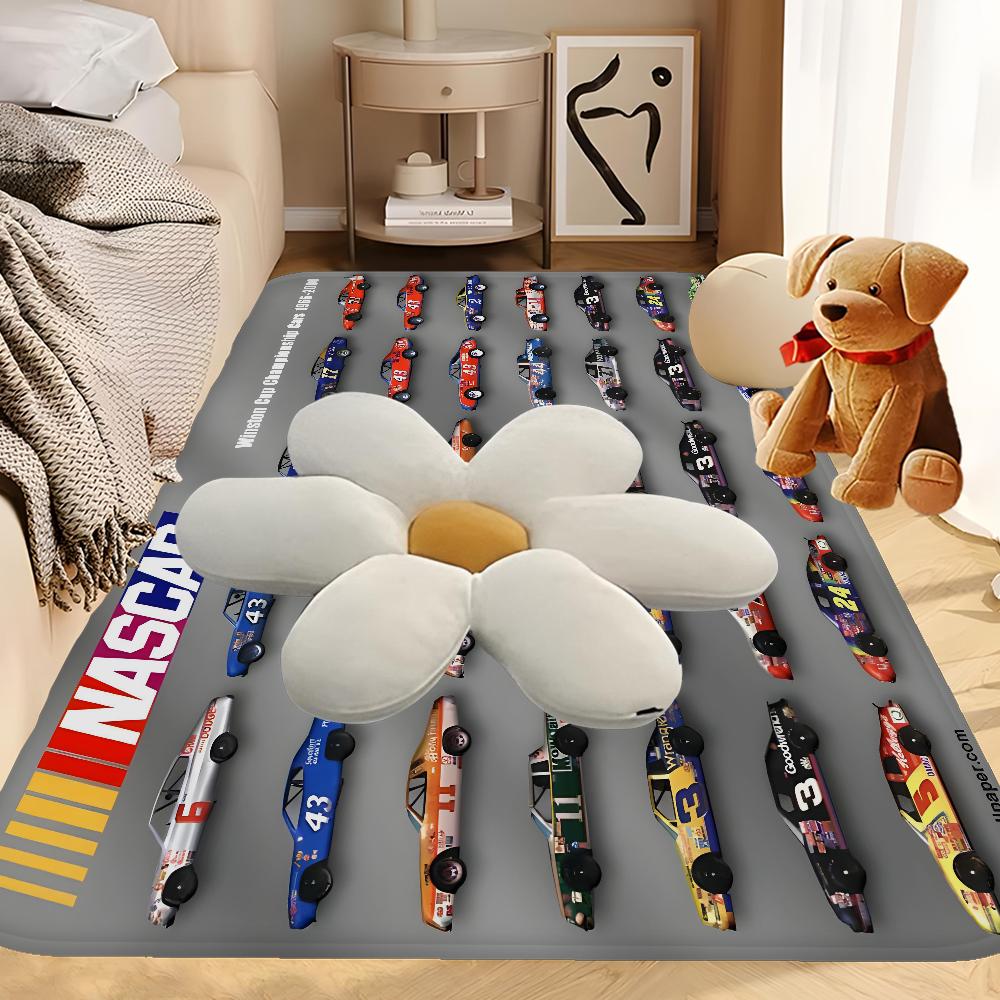 N-NASCARS Racing Car Hallway Carpet Washable Non-Slip Living Room Sofa Chairs Area Mat Kitchen Doormat Area Rug