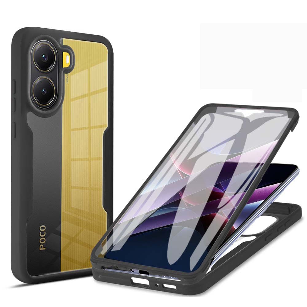 For Mi POCO X6 X7 Pro 5G 360 Full Body Screen Protector Transparent Case For Mi POCO X6 X7 F8 Pro Ultra Shockproof Phone Cover