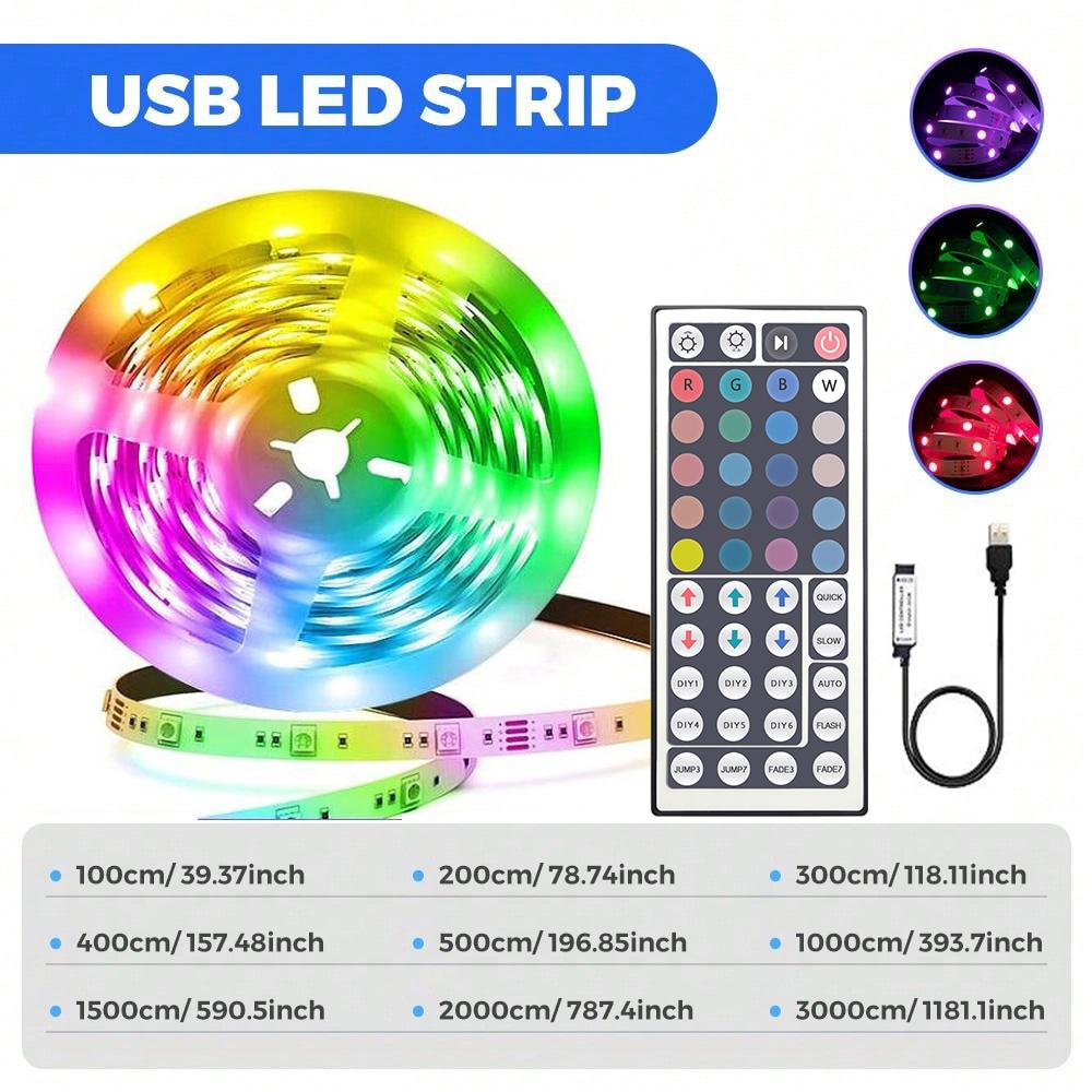 1M-30M LED Strip Light Touch Bluetooth App 5050 RGB Led Lights Flexible Ribbon Lus Led DC5V USB TV BackLight Room Decoration