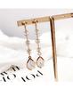 925 Silver Four-Leaf Clover Star Earrings, Korean Style, Slim Design for Women