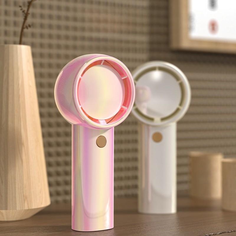 Handheld Mini Turbo Fan With Usb Rechargeable Battery For Outdoor Travel And Personal Use