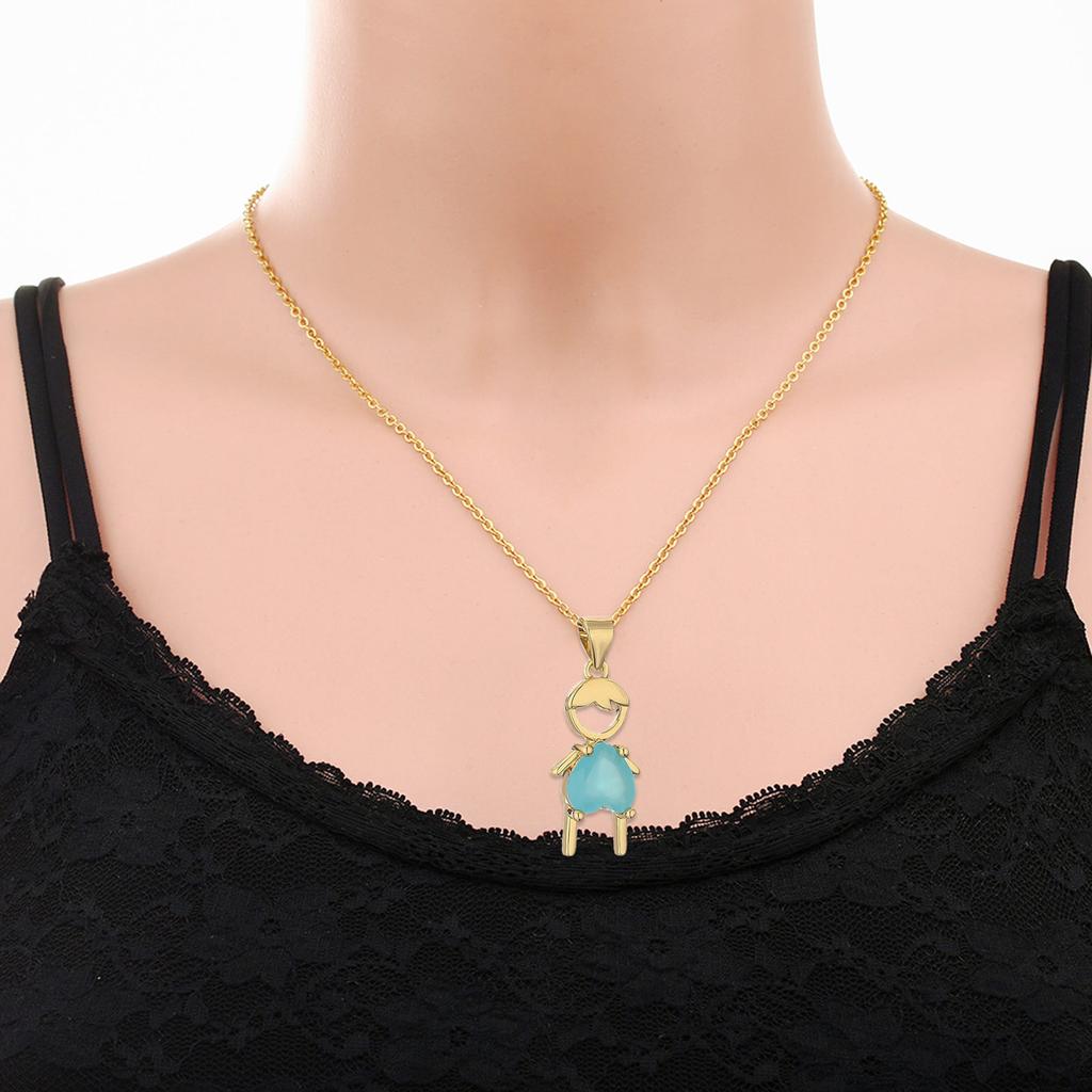 Unique Girl Boy Pendant Necklace Neckwear Daily Wear Accessory Perfect for Couple Looking for Personalized Jewelry