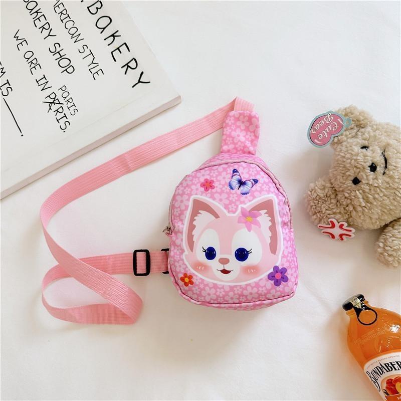 Adorable Cartoon Fashion Kids Crossbody Bag Lightweight Nylon Chest Bag Style A