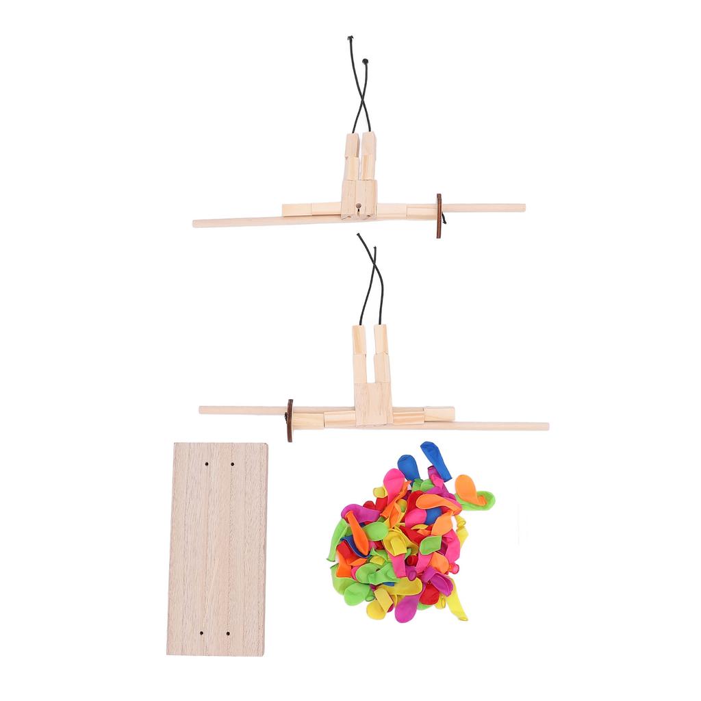 Fencing Puppets Fun Exciting Interactive Handmade Wooden 2 Player Balloon Man Battle for Toys