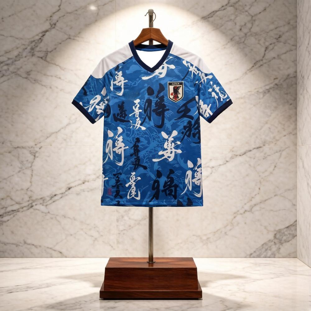 2026 Japan Fußballtrikot Sportliches Freizeit-T-Shirt Atmungsaktiv Schnelltrocknend Elastisch Tägliches Trainings-Top für Familien-Matching Kinder-Oberteile 160