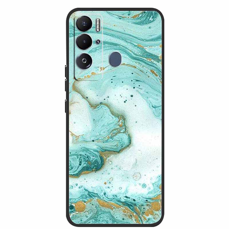 For Tecno Pova Neo Case Marble Soft Silicone Back Cover Phone Case for Tecno Pova Neo Bumper Coque LE6 Shockproof PovaNeo Funda
