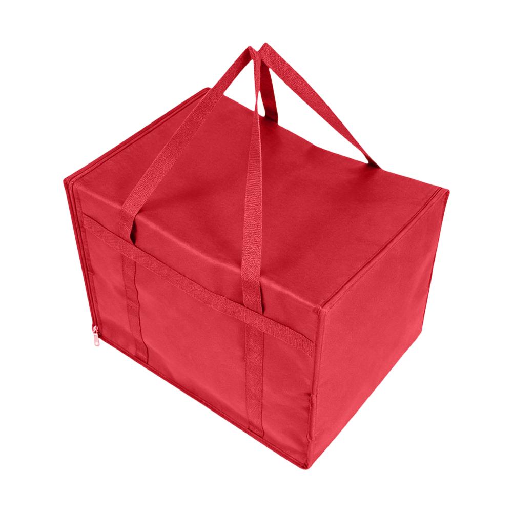 Red Insulated Pizza Delivery Bag 50x50x20cm Non Woven Food Warmer For Restaurant Catering Thermal Carrier