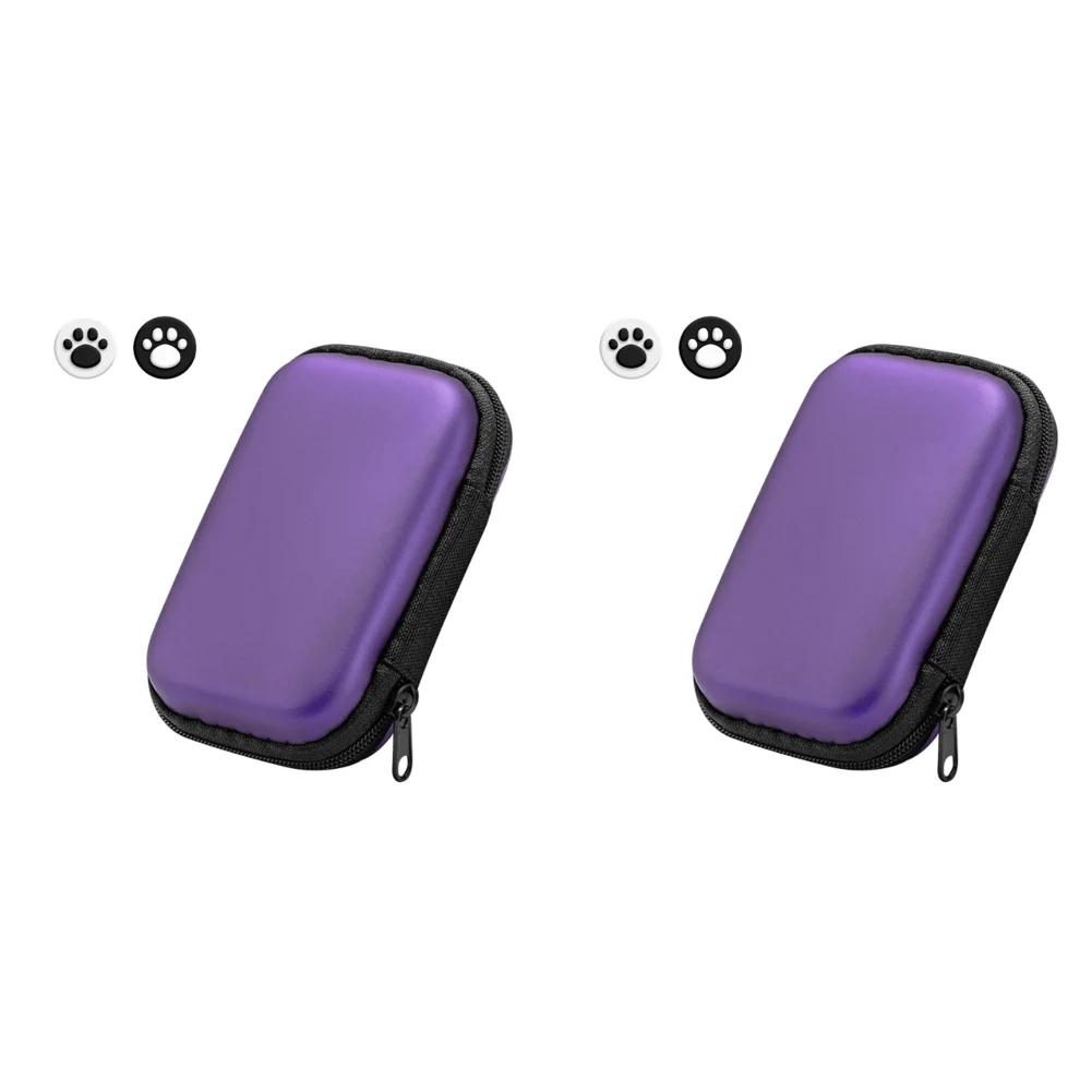 Portable Hard Carrying Case with 2 Joystick Caps Handheld Game Console Carrying Bag for Miyoo Mini Plus/RG35XX/R36S/R35S