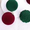 12pcs Plush Christmas Velvet Ball Ornaments Shatterproof Xmas Tree Hanging Ornaments  Party Favors