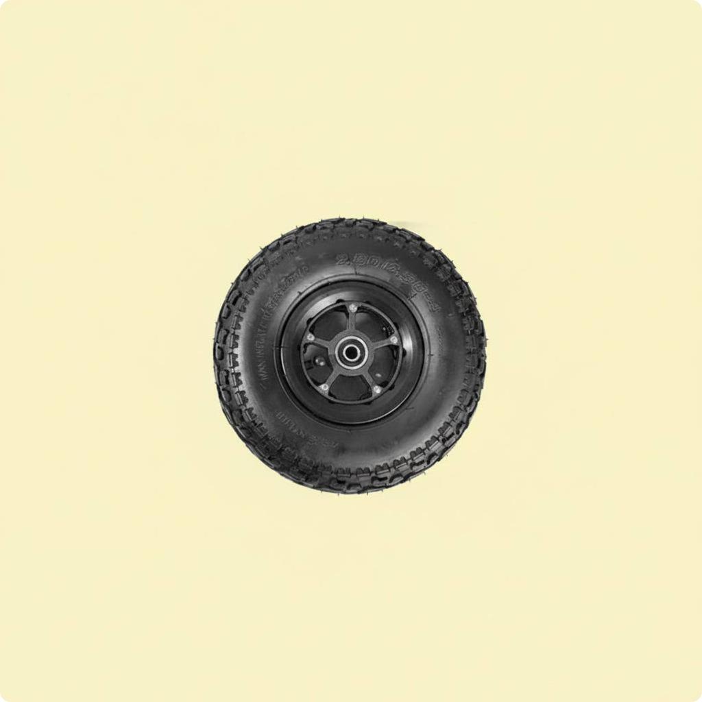 Inflatable Wheel 9-Inch Knobby Pattern Wheel Vehicle Part Heavy Duty Even Rolling