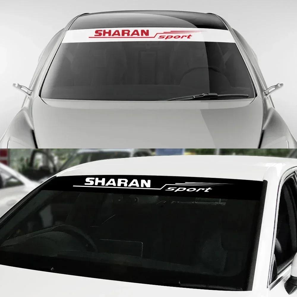 HAT1 Car Exterior Front Window Sticker Windshield Sport Decals for Volkswagen VW Sharan Logo Vinyl Film Waterproof Decor Accessories
