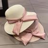 Women's Summer Straw Hat, Foldable Beach Hat, Face-shading Sun Hat, Pearl Bow Fisherman Hat, Sun Hat