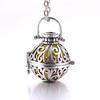 Hot-selling Aromatherapy Ancient Silver Style Cage Type Hollow Necklace Essential Oil Diffuser Perfume Box Ancient Hanfu Accessories