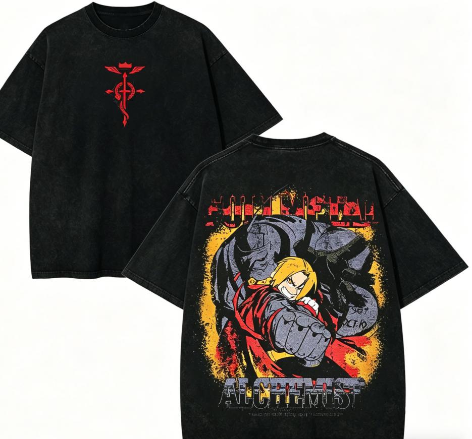 Fullmetal Alchemist Anime Lover T shirt Year round clothing personality Clothes Plus Size Unisex New Model Couples high quality soft