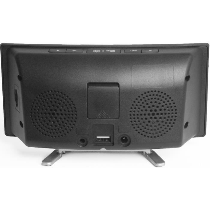 Réveil Malentendant Vibreur GEEMARC Wake'n'Shake Curve - Grand Afficheur Incurvé