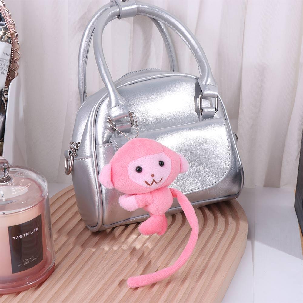 Long Tailed Monkey Pendant Bag Charm Plush Monkey Toy Monkey Doll Key Chain  Kid Gift