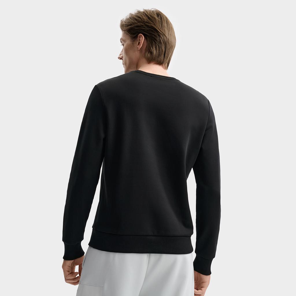 Fila White Fashion Simple Classic Texture Casual Versatile Fleece Warm Pullover Crewneck Sweatshirt Men Sweatshirt Black F11M543212FBK