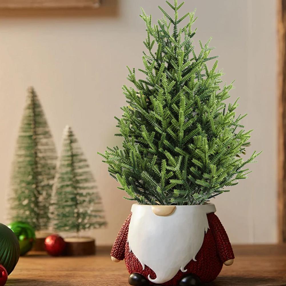 Artificial Cedar Tree Ground Stake Realistic Fake Evergreen Tree Outdoor Indoor Christmas Garden Lifelike Greenery Decoration