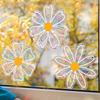 Xc7018 Hand-Painted Sunshine Colorful Daisy Pattern Electrostatic Glass Window Sticker Double-Sided Visual Decoration