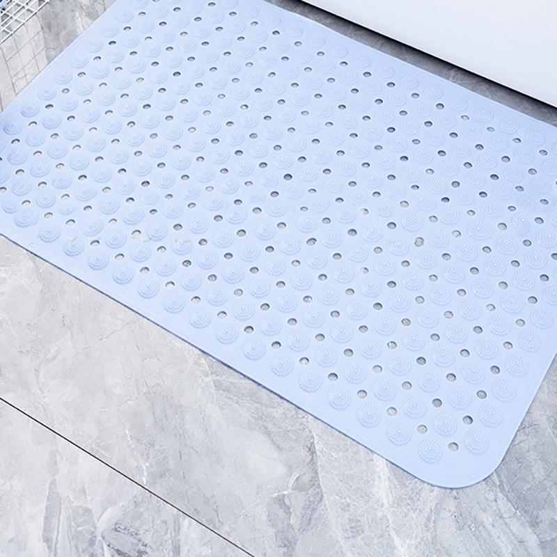 

WTEMPO 1 шт 35*69 см простые однотонные нескользящие коврики для душа для ванной комнаты, для домашнего туалета отеля, противоскользящие коврики для ванной комнаты, массажные коврики для ног 35*69cm светло-синий