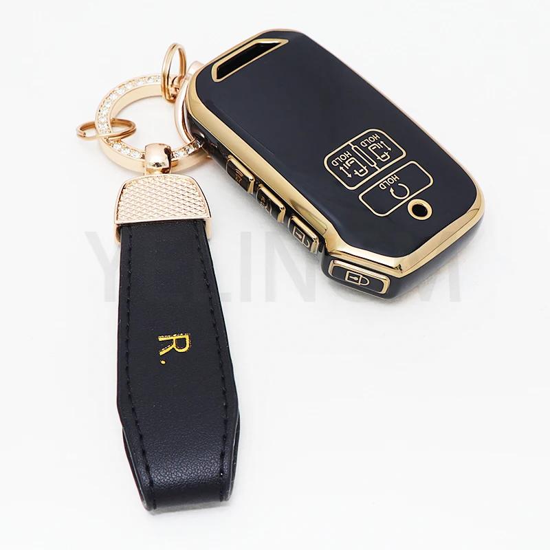 YELINGM TPU Car Remote Key Case Cover Shell Fob For Kia Carnival 2021 2022 Sedona  KA4 EX SX Carnival LX Fiesta 2023 Accessories