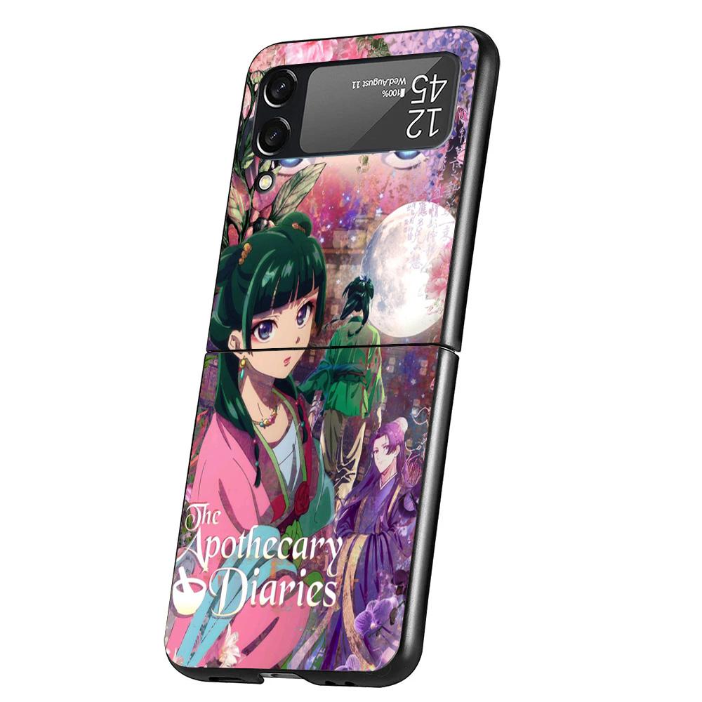 A-Apothecary D-Diaries Anime Cover Phone Case For Samsung Galaxy Z Flip 7 6 5 4 3 5G Flip7 Flip6 Flip5 Flip4 Flip3 Black Fundas